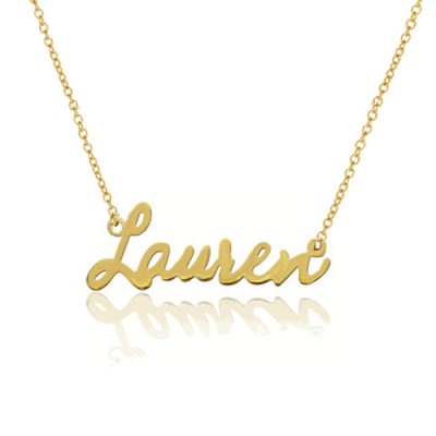 14K Gold Filled - Personalized Name Necklace - Celebrity Style  Nameplate Necklace In Yellow Gold or Rose Gold