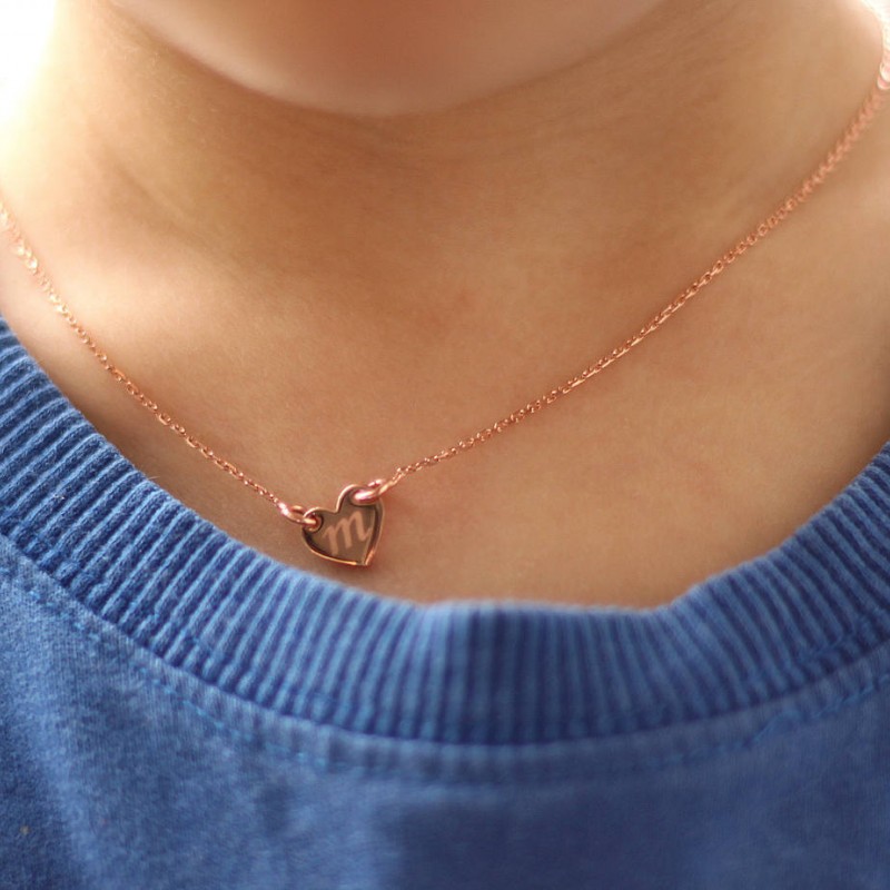 Mother Child Initial Necklace Silver, Gold By Muru | notonthehighstreet.com