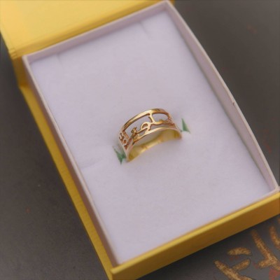 18k Gold Plated Personalized Women Name Ring / Arabic gold Name Ring / ORDER ANY NAME Ring / classic style arabic name ring / wedding ring