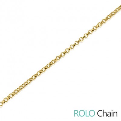 24K Gold Plated  Curly Split Chain Monogram Necklace 1.5" with chain