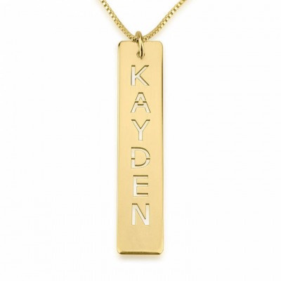 24k Gold Plated Personalized Kayden Necklace