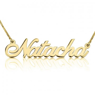 24k Gold Plated Personalized Natacha Necklace