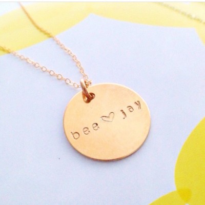3/4" Gold Filled Disc necklace