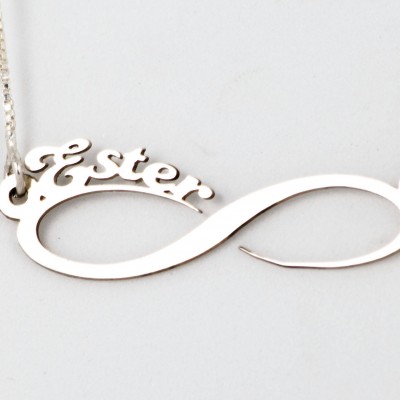 925 sterling silver personalized infinity pendent