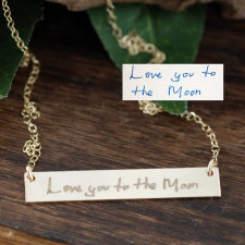 Your Story, Engraved: The Handwriting Bar Necklace Magic