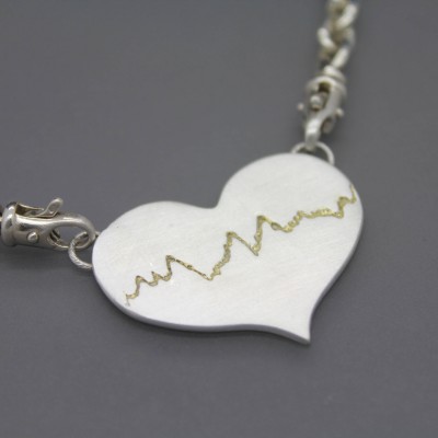 Actual Heartbeat Necklace, Custom Pulse Bar, Your Baby's Heartbeat Necklace, Personalized Actual Heartbeat Jewelry, Custom Pulsebar, EKG
