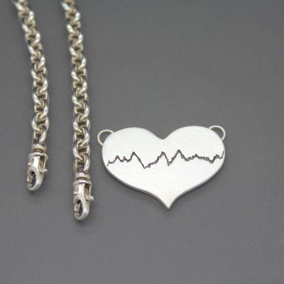 Actual Heartbeat Necklace, Personal Heartbeat, Custom EKG Necklace, Silver Heartbeat, Gold Heartbeat, Custom Heartbeat Jewelry, Pulse