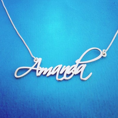 Amanda Name Necklace Silver Necklace ORDER ANY NAME Personalized Necklace With My Name In Handwriting Necklace Signature Pretty Little Liars