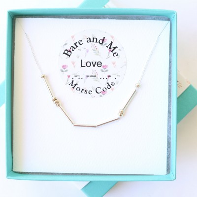 Aunt Morse Code Necklace by Bare and Me on Etsy/Morse Code Jewelry/ Holiday gift Ideas for Aunts/ Aunt Jewelry/ Gift for Aunt/Gifts for Her