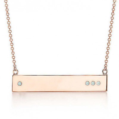 Bar necklace with birthstone / Personalised Handmade Gold Filled Bar Necklace/ Engraved Bar Necklace with Birthstone
