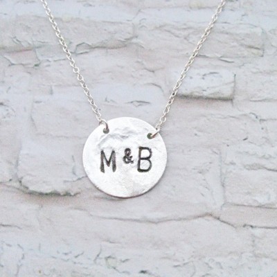 Best friend necklace, Initial necklace, Hand stamped necklace, Gold necklace dainty, Bridesmaids gift, Sister Best friends, Mothers Necklace