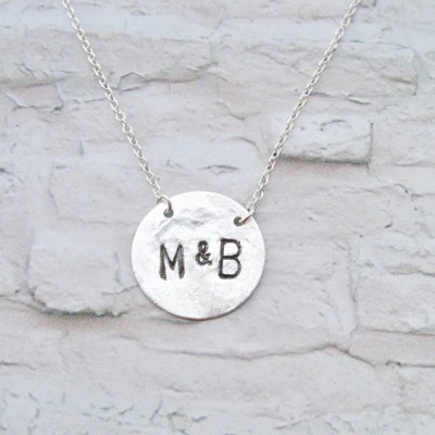 Best friend necklace, Initial necklace, Hand stamped necklace, Gold necklace dainty, Bridesmaids gift, Sister Best friends, Mothers Necklace