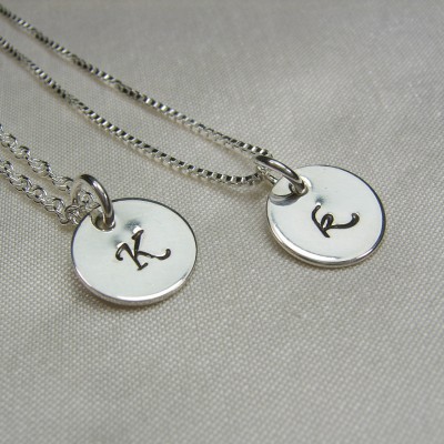 Bridesmaid Necklace Set of 3 Initial Necklace Personalized Bridesmaids Gifts Bridesmaid Jewelry Monogram Necklace Initial Charm Necklace