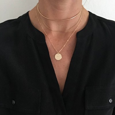 CHI OMEGA Charm Necklace / Chi Omega Necklace /  Sorority Jewelry / Oversized Long Necklace - 14k Gold Filled