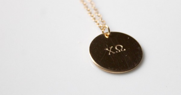 CHI OMEGA Necklace Chi Omega Charm Necklace Sorority Jewelry