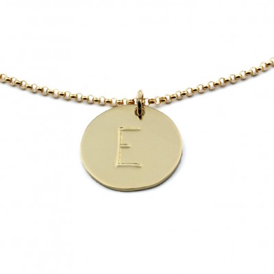 CHRISTMAS SALE - 14k gold necklace,chain necklace,engraved necklace,letter pendant,initial pendant,simple pendant,everyday necklace