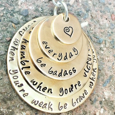 Cancer Necklace, Cancer  Be Strong When You Are Weak Be Brave When You Are Scared Be Humble When You Are Victorious Be Badass Everyday