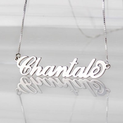 Carrie style Name Necklace in Sterling Silver 0.925