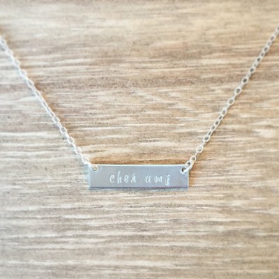 Cher Ami ~ Dear friend Hand Stamped Necklace