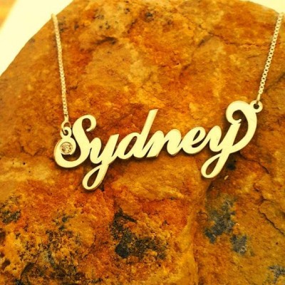Christmas Sale! 18k Gold Name Necklace Signature Necklace  Gold Sydney Name Necklace 14 ct Gold Plated Handmade Name Necklace