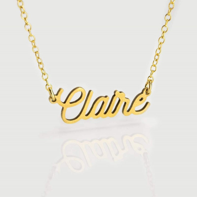 LoEnMe Jewelry Personalized Scruggs Name Necklace Stainless Steel Plated Custom Made of Last Name Gift for Family