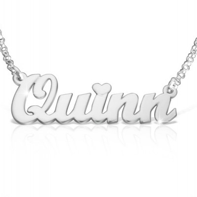 Classic Name Necklace White Gold Beautiful Graduation Gift for Women Special Gift Jewelry White Gold Nameplate Necklace With Any Name