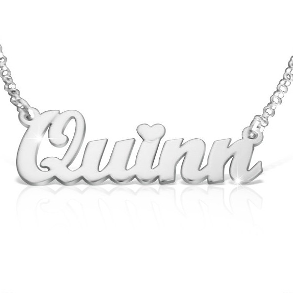 Classic Name Necklace White Gold Beautiful Graduation Gift for Women Special Gift Jewelry White Gold Nameplate Necklace With Any Name