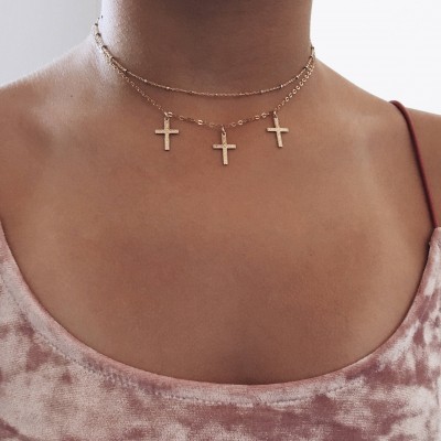Cross necklace, Dainty gold necklace, simple necklace, 14k GF necklace, Religious necklace,  Gold jewelry