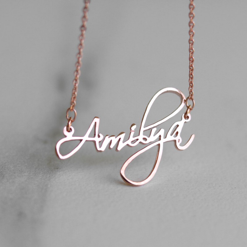 Tiny Custom Necklace Cursive Font Necklace Personalized Name Necklace in Sterling Silver Personalized Jewelry Dainty Name Necklace