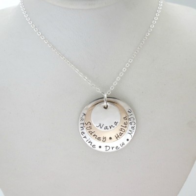 Custom Family Necklace - Personalized Necklace - Grandma - Mothers Necklace - Necklace with Kids Names - Personalized Jewelry - Womens