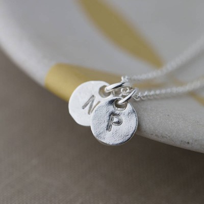 Custom Hand Stamped Initial Necklace Jewelry | Personalized Gift for Women | Personalized Gift for Mom | Personalized Womens Jewelry