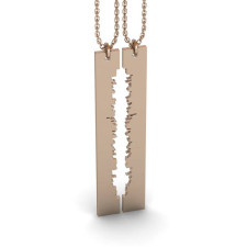 Capture Your Voice: Matching Soundwave Necklaces for Couples