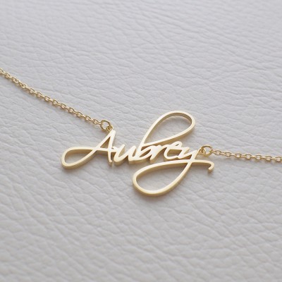 Custom Name Necklace - Personalized Name Necklace  - Minimal Name Jewelry - Custom Word Necklace - Gold Personalized Word #PN02F40