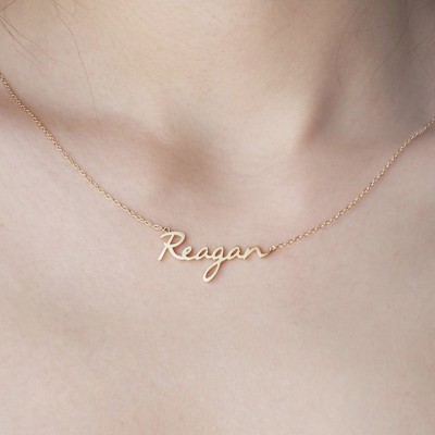 Custom Name Necklace - Personalized Name Necklace  - Minimal Name Jewelry - Custom Word Necklace - Gold Personalized Word PN02F62