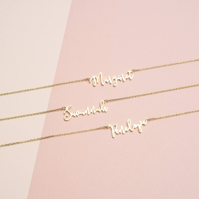 Custom Name Necklace - Personalized Name Necklace  - Minimal Name Jewelry - Custom Word Necklace - Gold Personalized Word #PN02F145