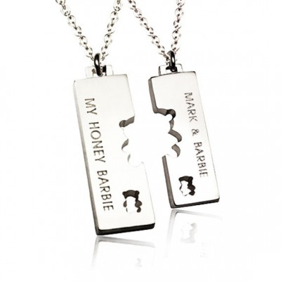 Custom Name Necklace, Custom Monogram, Name Necklace, Personalized Pendant, Silver Pendant