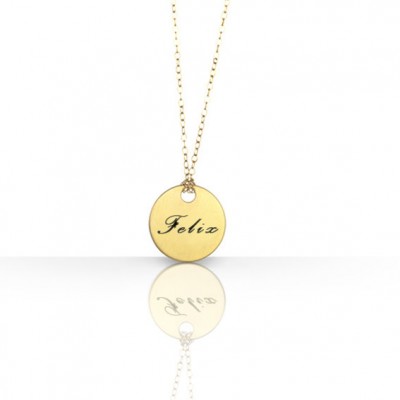 Custom Name Necklace, Personalized Necklace, Gold Name Necklace, Disc name Necklace, My Name Necklace, Name Plate Necklace, Bridesmaid Gifts