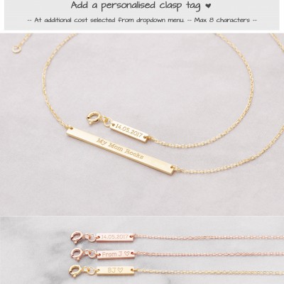 Custom Names Bar Necklaces - Happy Mother's Day Necklaces - Send Love to Mama - Gifts for Moms - Mother's Day Gifts - PN29