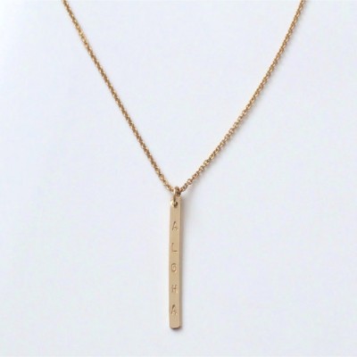 Customizable Thin Hanging Bar(s) Necklace