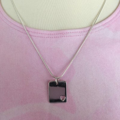 Cutout Heart Necklace/ Layering Necklace / Silver Layer Necklace• Monogram Necklace Initial Necklace-Letter Necklace • Layering Pieces LP342