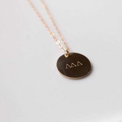 DELTA DELTA DELTA Oversized Charm Necklace /Delta Delta Delta Necklace / Layering Necklace / Sorority Jewelry - 14k Gold Filled