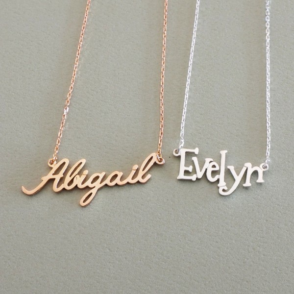 Dainty Name Necklace • Personalized Name Necklace in Sterling Silver • Children Name Necklace • Bridesmaid Gift • Mother's Gift • NH02F31