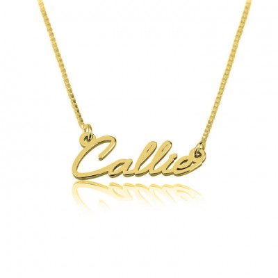 Dainty Name Necklace 24k Gold Plating - Custom Name Necklace - Personalized Name Jewelry - Christmas Gift