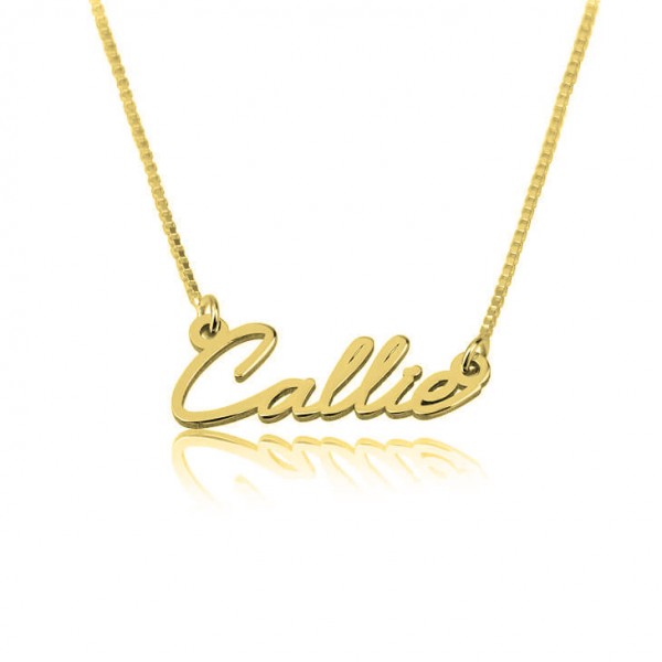 Dainty Name Necklace 24k Gold Plating - Custom Name Necklace - Personalized Name Jewelry - Christmas Gift
