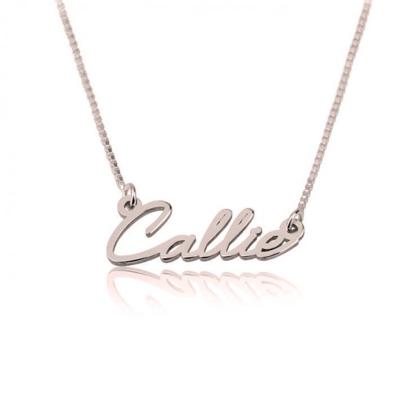 Dainty Name Necklace Rose Gold Plating - Custom Name Necklace - Personalized Name Jewelry - Christmas Gift
