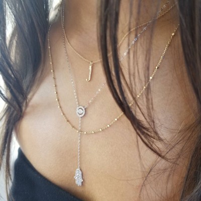 Diamond Lower Case Initial Necklace