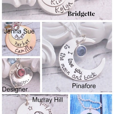 Engraved Mothers Necklace, Personalized Necklace, Sterling Silver Layered necklace with kids names, Valentines Day gift mom
