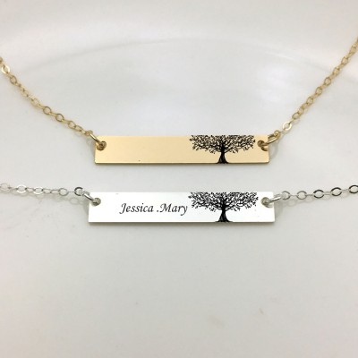 Family tree Bar Necklace, /Mother's Day Necklace / Mother's Day gift / New Mom Necklace