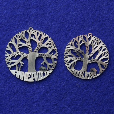 Family tree necklace, family tree of life pendant sterling silver 925, tree of life name necklace, silver tree of life.