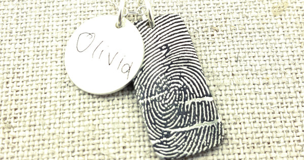 Fingerprint Personalized Necklace Jewelry Memorial Personalized Necklace Jewelry